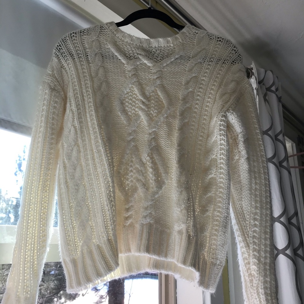 chunky white sweater
